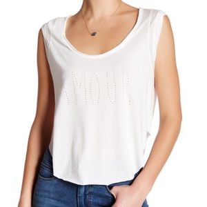 NWT Free People Amour White Cotton Tank Top